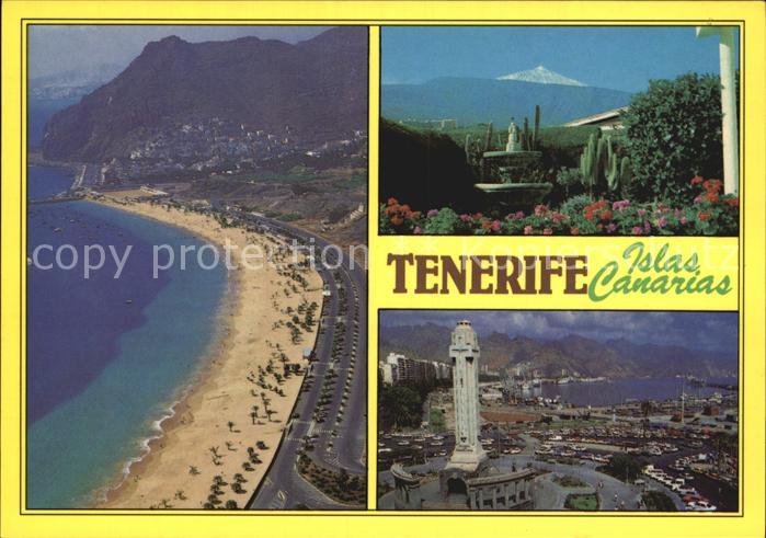 Tenerife Fliegeraufnahme Strand Teide Santa-Cruz