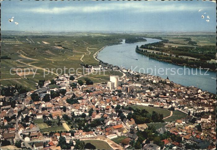 Nierstein Rhein Fliegeraufnahme