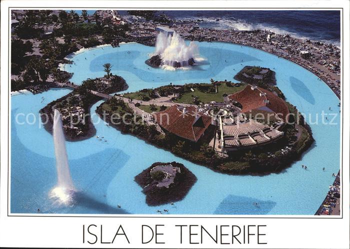 Puerto de la Cruz Parkanlage mit Pool Fliegeraufnahme