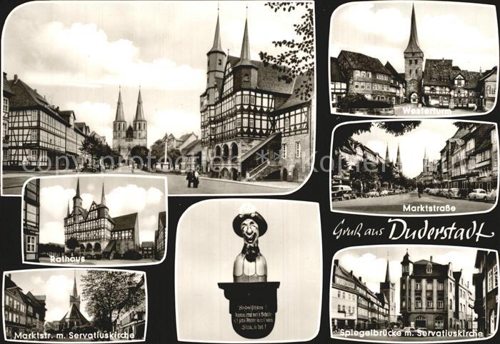Duderstadt Niedersachsen Westerturm Marktstrasse Spiegelbruecke