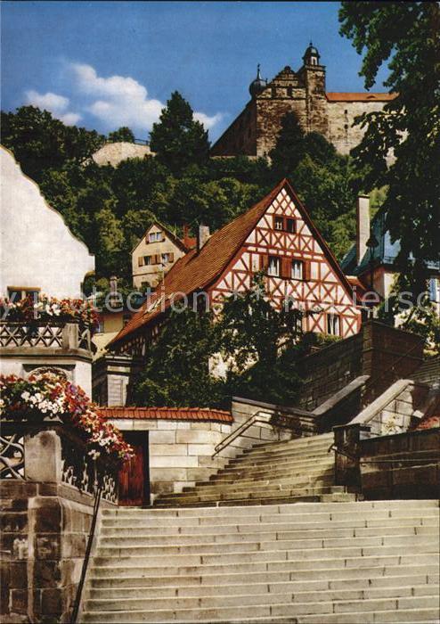 Kulmbach Bayern mit Plassenburg
