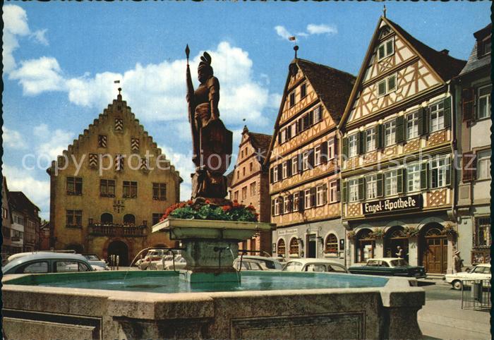 Bad Mergentheim Marktplatz mit Milchingsbrunnen