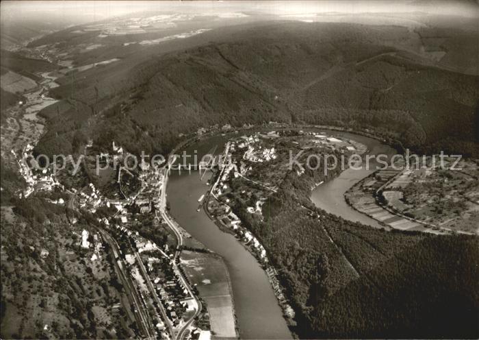 Hirschhorn Neckar Fliegeraufnahme Schloss-Hotel auf der Burg