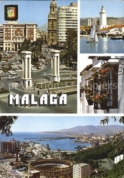 Malaga Andalucia Stadpartie Leuchtturm Fliegeraufnahme