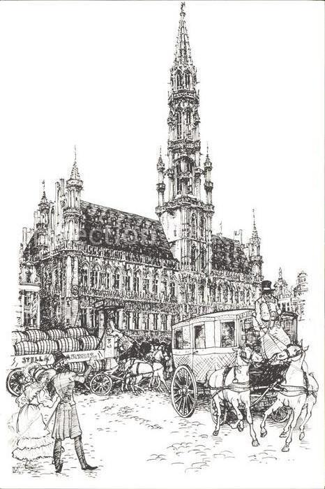 Bruxelles Bruessel Kuenstlerkarte