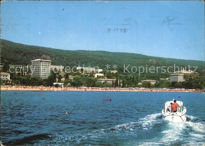 Slatni Pjasazi Strand vom Meer aus
