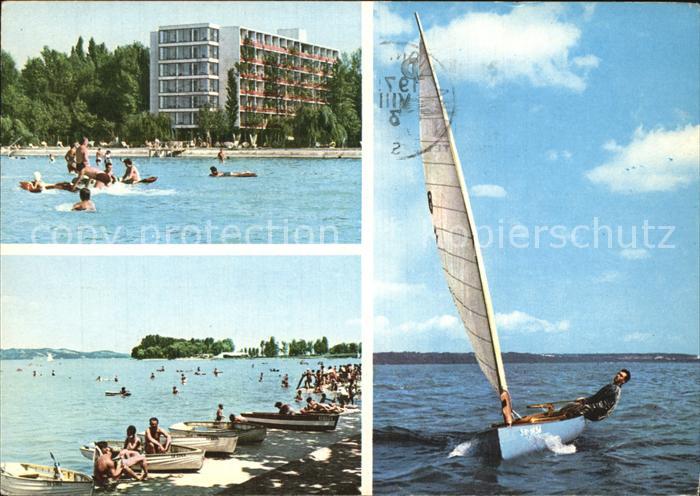 Balaton Plattensee Strand Segelboot