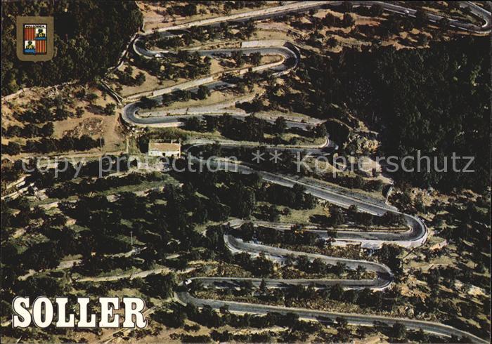 Soller Mallorca Fliegeraufnahme Carretera del Coll