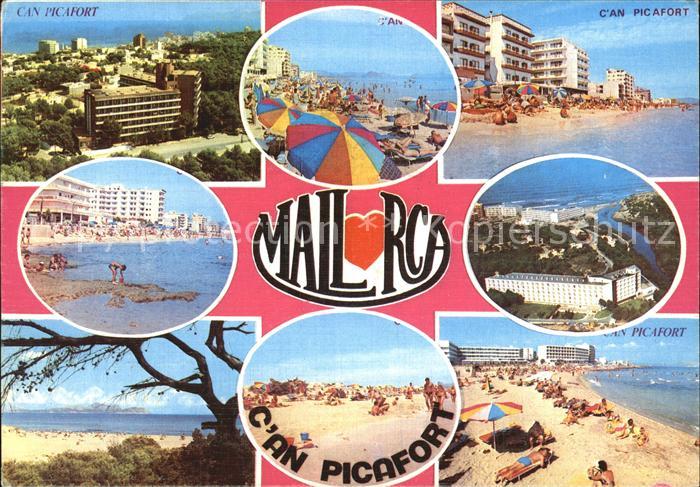 Can Picafort Mallorca Strand Fliegeraufnahme