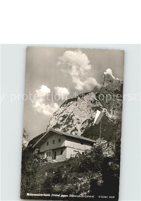 Mittenwald Bayern Huette gegen Viererspitze