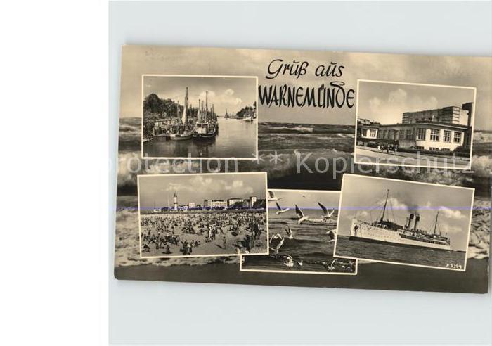 Warnemuende Ostseebad Hafen Strand Dampfer