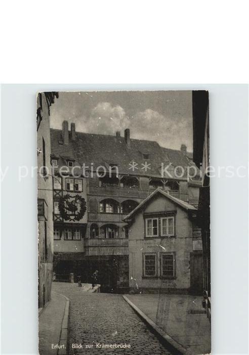 ERFURT  CITY Blick zur Kraemerbruecke
