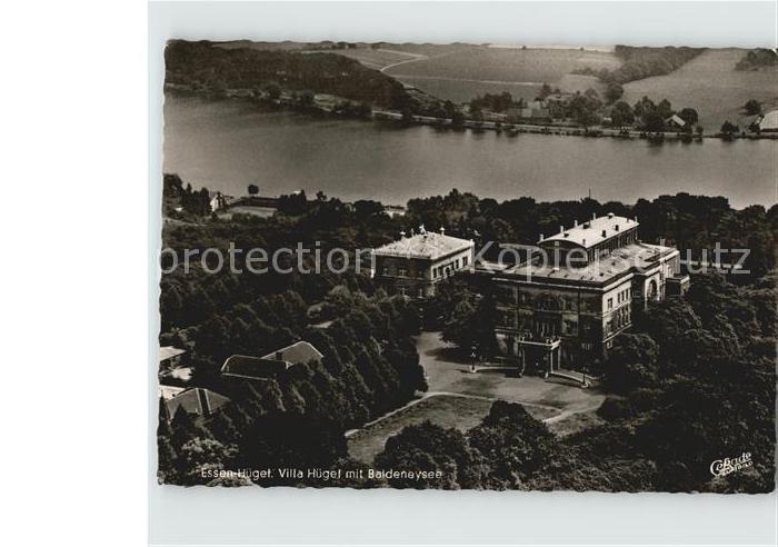 Essen Ruhr Fliegeraufnahme Villa Huegel mit Baldenysee