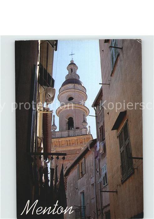 Menton Alpes Maritimes Clocher de L Eglise Saint-Michel