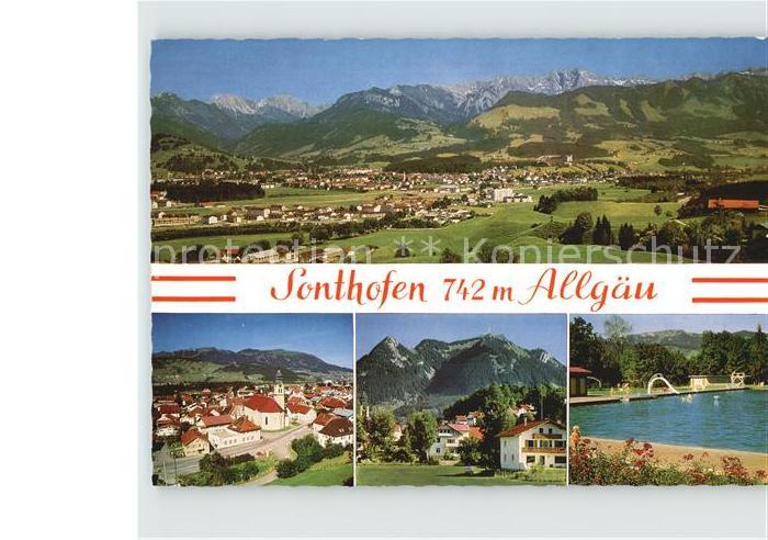 Sonthofen Oberallgaeu Schwimmbad Stadtansicht