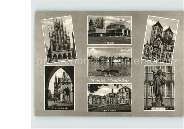 Muenster Westfalen Theater Dom Rathaus