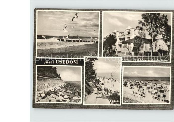 Usedom Mecklenburg-Vorpommern Strand FDGB-Erholungsheim Zur Ostsse