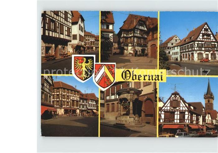 Obernai Bas Rhin Altstadt mit seinen Fachwerkhaeusern