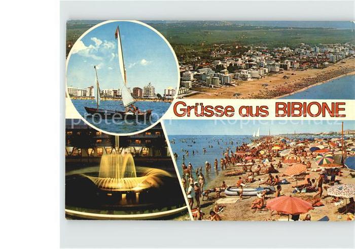 Bibione Fliegeraufnahme Strand Brunnen