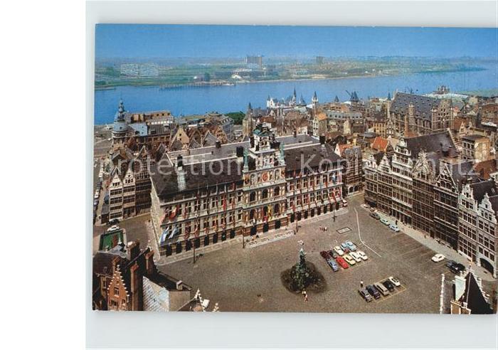 Antwerpen Anvers Fliegeraufnahme Grote Markt
