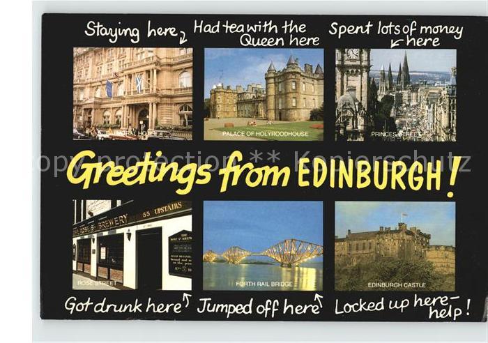 Edinburgh Scotland Burg Forth Rail Bridge Rose Street Palace of Holyroodhouse
