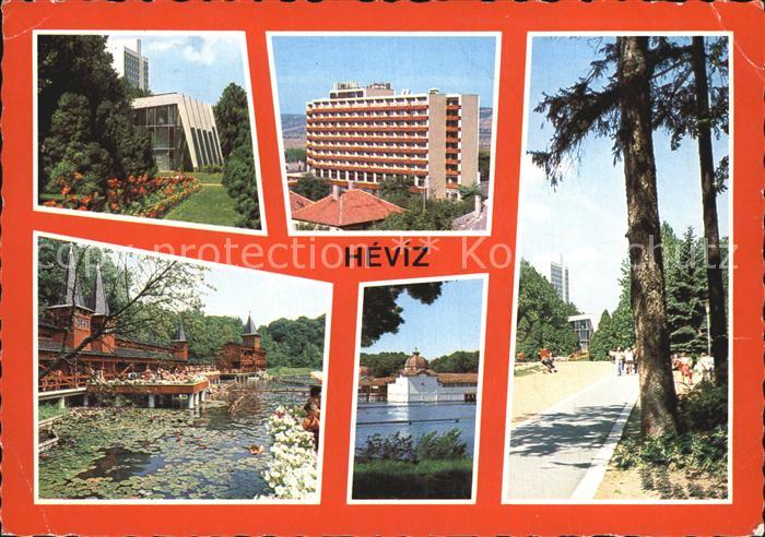 Heviz Teilansichten Heilbad Hotel Restaurant Promenade