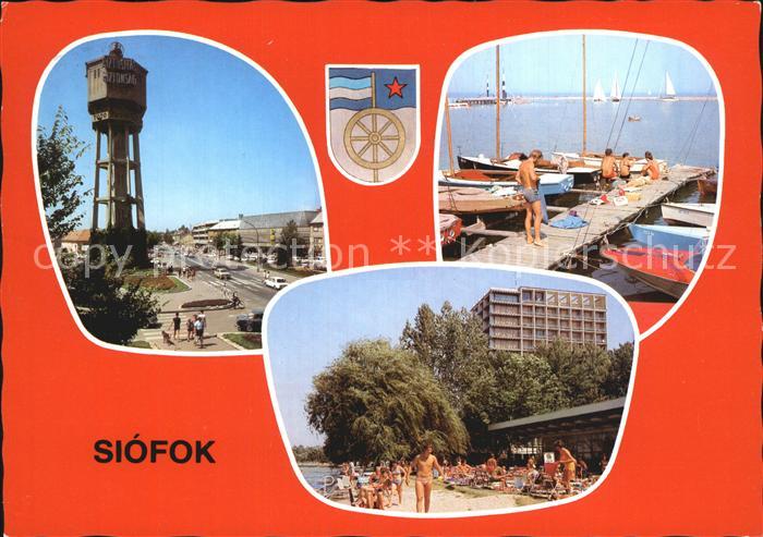 Siofok Wasserturm Seglerhafen Steg Strand Hotel