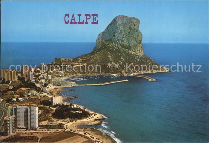 Calpe Playas y Penon de Ifach veduta aerea