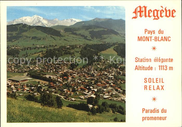 Megeve Vue generale et le Mont Blanc