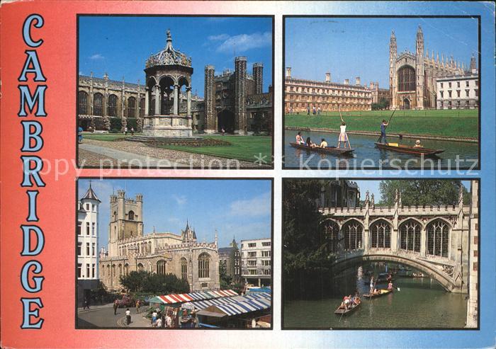 Cambridge Cambridgeshire Trinity College Kings College Great St Marys Church Bri