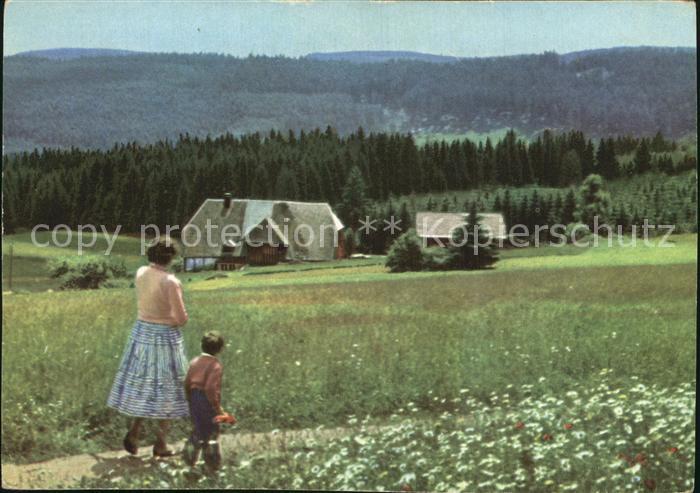 Falkau Wanderweg Schwarzwaldhaus Blumenwiese Heimatland Schwarzwald Kalender