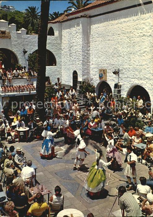Las Palmas Gran Canaria Baile tipico en El Pueblo Canario Volkstanz