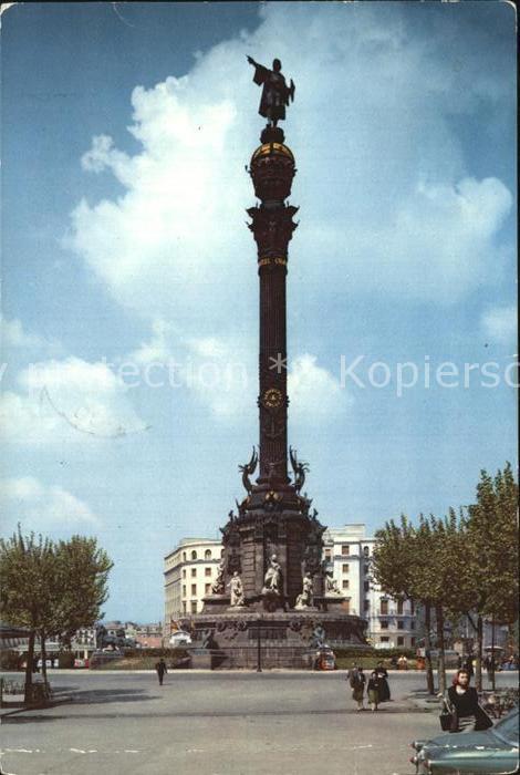 Barcelona Cataluna Monumento a Cristobal Colon Denkmal Kolumbus