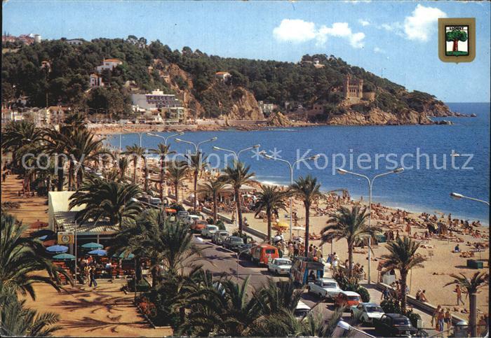 Lloret de Mar Strand Promenade Palmen Kueste
