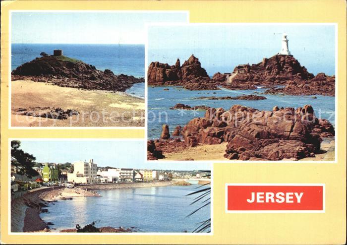 Jersey Kanalinsel Portelet Bay Corbeiere Lighthouse Havre des Pas