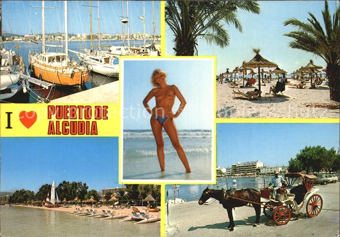 Puerto de Alcudia Yachthafen Strand Badenixe Pferdekutsche