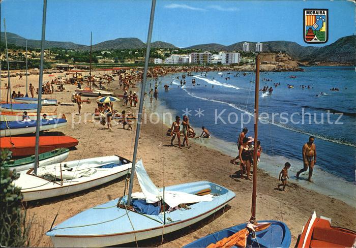 Moraira Playa Strand Segelboote