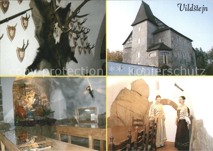 Skalna Hrad Vildstejn Burg Jagdtrophaeen