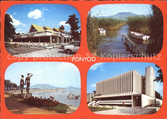 Fonyod Restaurant Uferpromenade Plattensee Skulpturen Statue Hotel