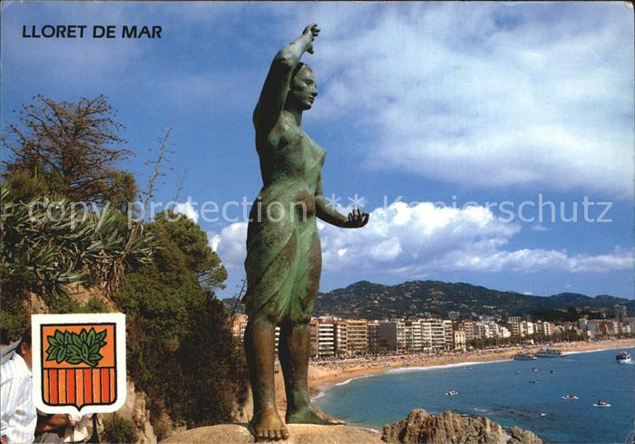 Lloret de Mar Monumento a La Mujer Marinera Playa Statue Strand