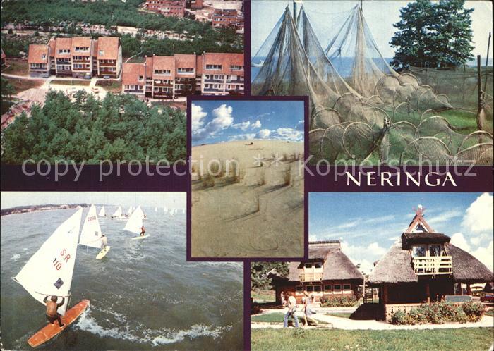 Neringa Neringos vaizdai Windsurfen Fischernetze