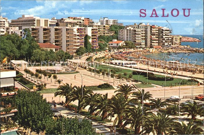 Salou Vista parcial Playa Hoteles Strand Promenade Palmen Hotels