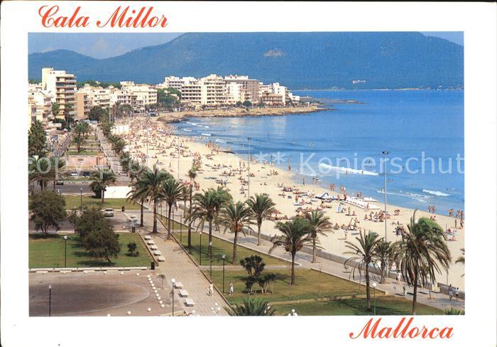 Cala Millor Mallorca Strand Promenade Palmen