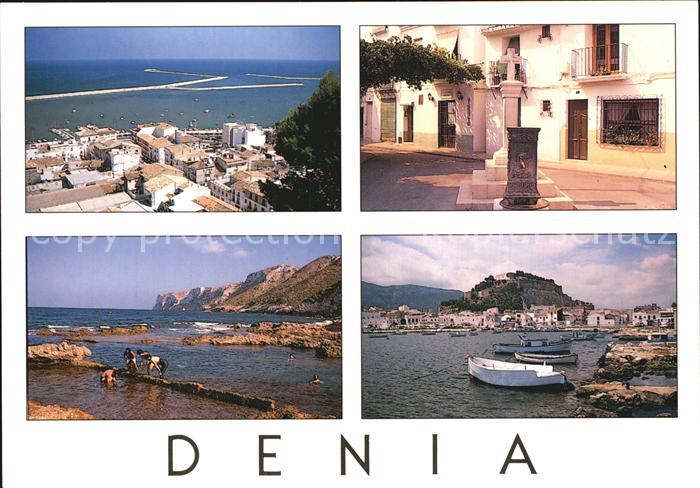 Denia Panorama Hafen Kueste Haeuserpartie