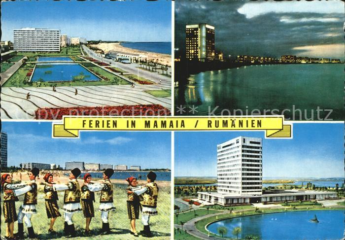 Mamaia Hotelanlage Swimming Pool Volkstanz Nachtaufnahme