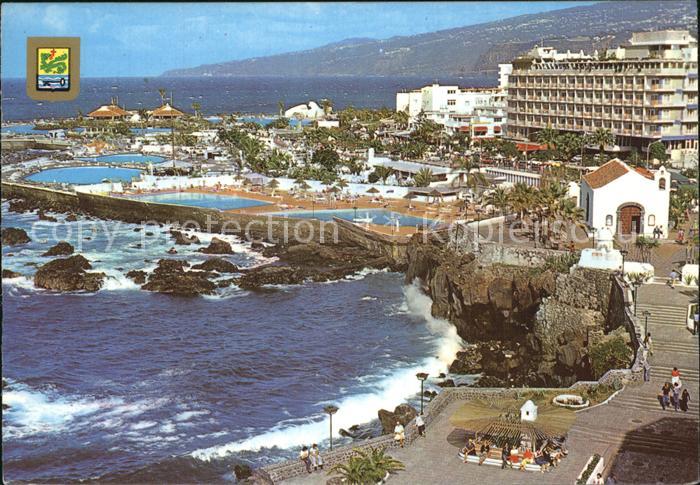 Puerto de la Cruz Panoramica de la costa Martianez Hotelanlage Swimming Pool Kue