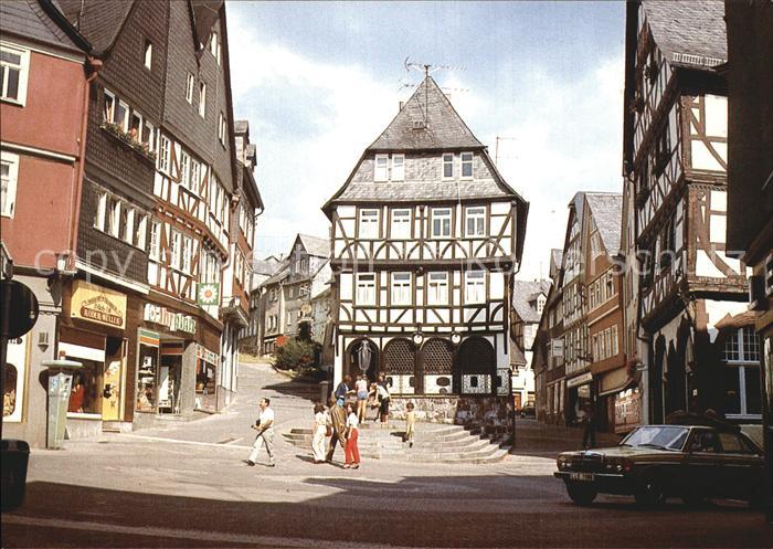 WETZLAR Lahn Hessen Eisenmarkt Altstadt Fachwerkhaeuser