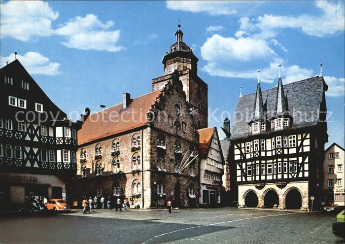 Alsfeld Marktplatz Rathaus Fachwerkhaus
