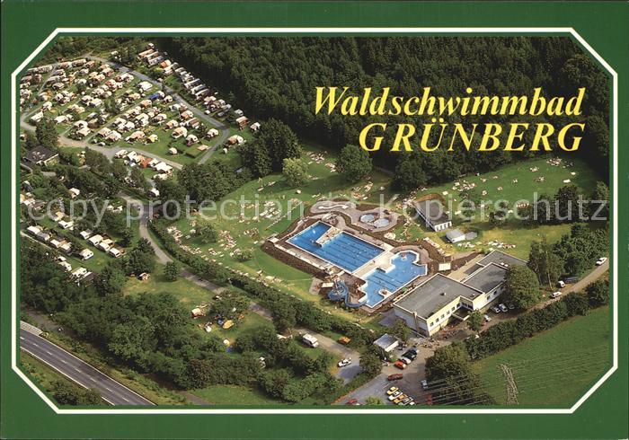 Gruenberg Hessen Waldschwimmbad Campingplatz Fliegeraufnahme