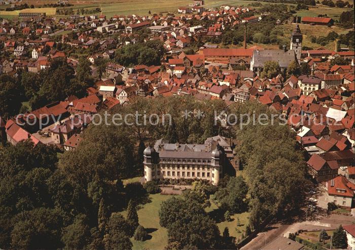 Lich Hessen Schloss Altstadt Kirche Fliegeraufnahme